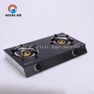 Трапезна газова печка от закалено стъкло с двойни носачки